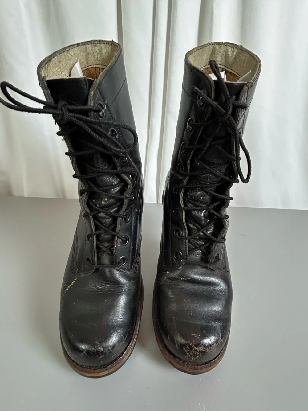 Mens vintage Endicott Johnson military boots size 8B black